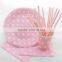 Promotion Baby Pink Polka Dot Paper Dinner Set Plate Cup Straw Napkin