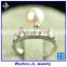 Crown Pearl Stone CZ Silver Ring Pearl Queen Ring