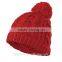 Newest Fashion Promotion Jacquard Knitted Hat with Top Ball