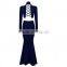 women evening dress two pieces maxi dress see-trough sexy dress