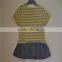 Yellow short dress beautiful girl party dress