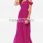 Women's Cute Purple V-Neck Dress