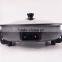 Black Non-Stick Skillet Electric Frying Pan Temperature Control With Glass Lid