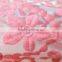 2014 newest design five-petaled flowers cotton embroidery on organza fabric