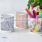 Office Stationery Metal Mesh Round Pen Holder colorful printed pencil cup