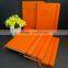 A5 orange thermo pu debossed logo diary with elastic band