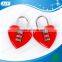 2015 AJF brand fashion heart shaped luggage lock handbag lock