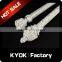 KYOK Russian design classical zinc hanging curtain rod,portable shower curtain rod,chromed metal curtain rod wholesale