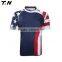 Tight fit black rugby shirt for men