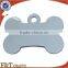 custom bone shaped cut out silver blank dog tags wholesale made in china