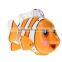 orange&white clown fish move lighting plastic toy for kids/design your own funny lighting plastic toy/oem function plastic toys