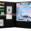 Customer size pu/genuine leather portfolio/folder with delicate credit cards holders