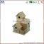 Small Unfinished Natural Wood Color Wooden Bird House