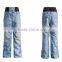 Custom Fake Denim Fabric Snowboard Pants With Snowlocker