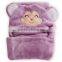 Variety Styles Fabric Cartoon Pattern Baby Bathrobe With Hood