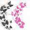 12Pcs 3D Butterfly Sticker Art Design Decal Wall Home Decor Room Decoration