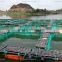 HDPE floating cages for fish in lakes or rivers