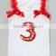 2015 apparel new girls vest knit garments for baby girls/kids print number