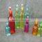 Colorful olive oil glass bottle with dropper cap