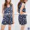 summer wholesale playsuit for women 100% viscose printed women playsuit