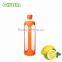 fancy glass water bottle with food grade silicone sleeve and unique fruit infuser wholesale