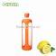 best selling glass water bottle with fancy rubber silicone sleeve covered