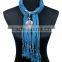 2013 fashions lady's scarf with jewelry