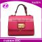 elegant pure colors top grain PU leather wholesale promotion ladies shoulder bags