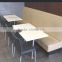 Solid surface white color long narrow bar tables,Acrylic soid surface restuarant dining table,made stone coffe table