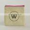 fashion small canvas zipper bag recycled canvas bag