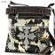 WESTERN COW PRINT RHINESTONE CROSS CONCEALED WEAPON MESSENGER BAGS