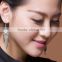 Fashion Feather Tassels Multi Tassels Gold Earrings