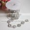 10Yard 14MM rhinestone diamond flower mesh crystal chains by roll for decoration ornament