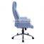 HomCom Light Blue High Back Fabric Executive Office Chair