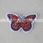 new design beautiful double sequin butterfly pattern patch neck patch designs for sale