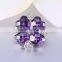 High quality cloth brooch for sale,big flower colorful cz brooch cheap price