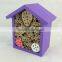 new fashion FSC wooden garden hanging bee insect hotel house cage