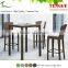 Outdoor PE rattan high top bar tables and chairs