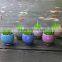 Whosale colorful mini cracked ceramic flower pots with hole