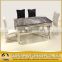 luxury stainless steel dining tbale restaurant furniture