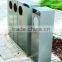 Arlau metal steel street sorted trash can