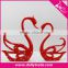 Design Best Selling Resin Bright Silver Swan Figurines / Polyresin Swan for Wedding Decoration