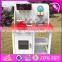 New design children pretend play wooden toy kitchen for boys W10C294