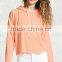 Womens Plain Pullover Hoodies Plain Purple Orange Hoodie Long Sleeve Cropped Sweatshirt Hoodies With Dropped Shoulders