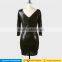 2017 sexy round neck long sleeve slim bodycon shinny bling winter party night prom sequin mini dresses for women lady