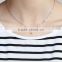 2015 Summer Round Neck Half Sleeve Stripe Casual Women T-shirt Shoulder with Black lace