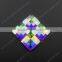 DZ-1039 decorative flat cut square glass stones for clothes