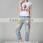 best selling auschalink ladies new pattern fancy jeans pants 2016