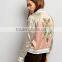 Women Custom Floral Embroidered Satin Bomber Jacket Baseball Jacket With Private Label