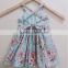 Newest Baby Frock Design Pictures Floral Patterns Dress Girls Cotton Backless Party Dresses Wear